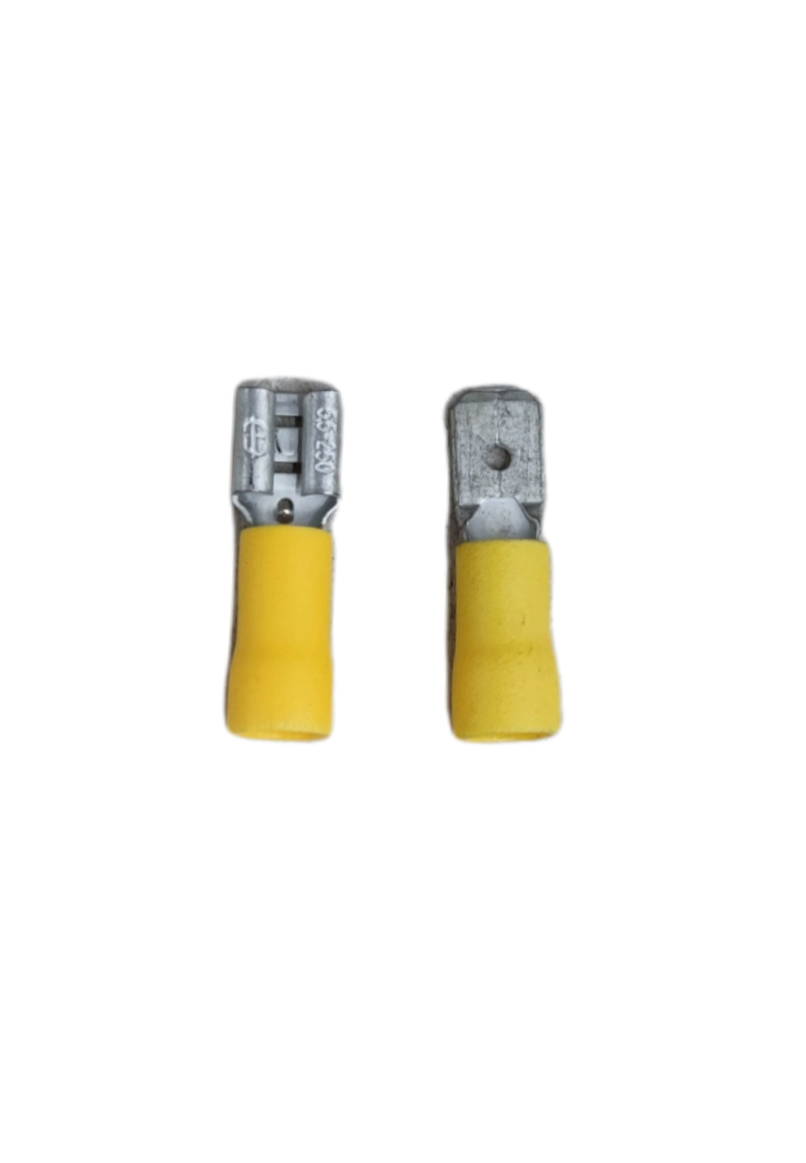 7mm spade connector with insulation head for secure electrical connections and enhanced safety