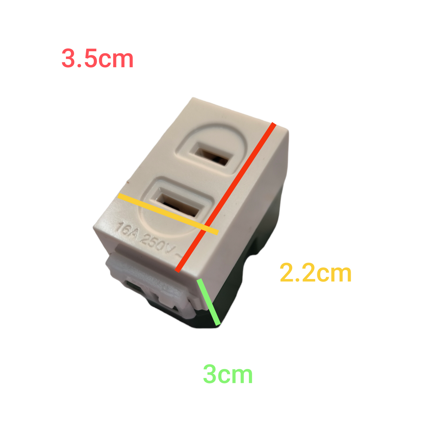 Omni Flat Pin Outlet Device Wide Series 15A 250V WWR-200