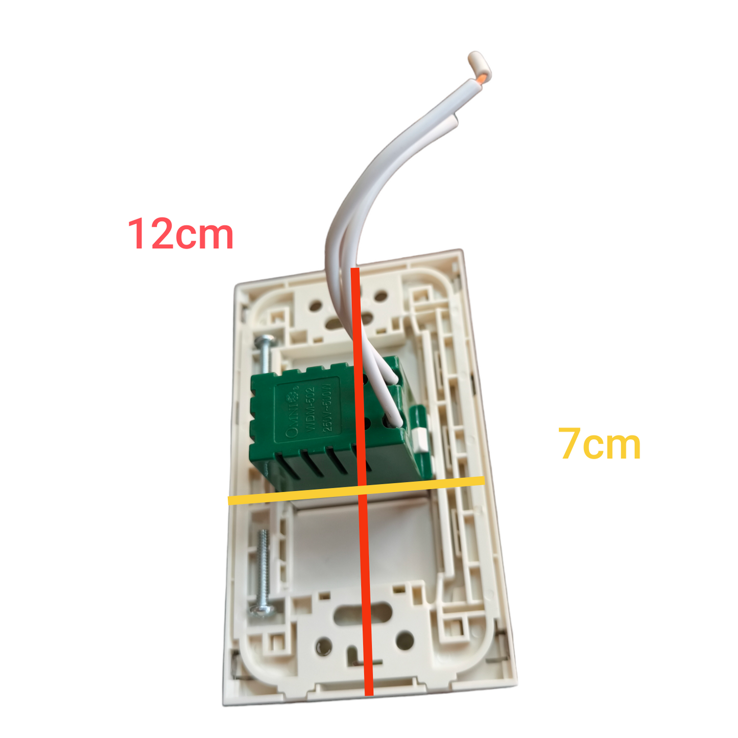 Omni 500W Dimmer Switch with Stainless Plate Cover WWP-110S+WDM-502