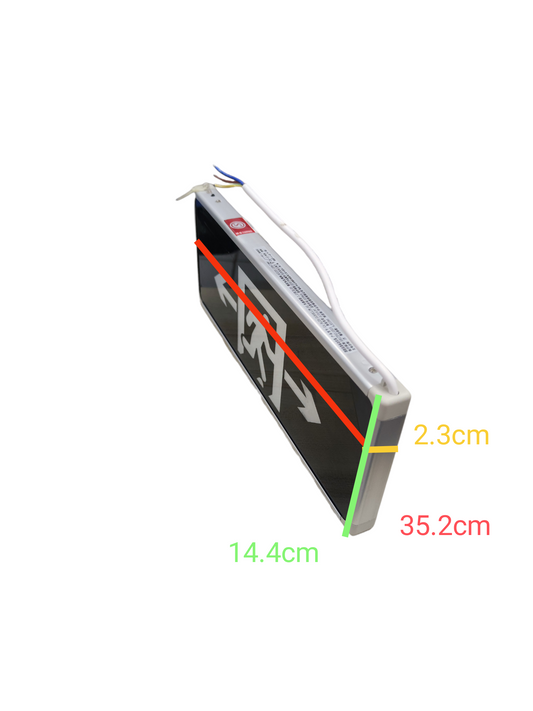 Exit Sign Left or Right Double Face Glass , Exit Running Man 220V 3W LED Green IP30 CA-BLZD-2LR0EI DF(A)