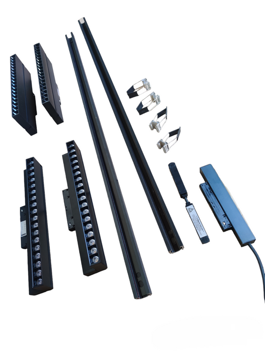 ILLUMIQ TERRA Magnetic Track Light 2 Meters 26mm with 4pcs 18W LED Foldable Grille Track Light 220V Warm White 3000K