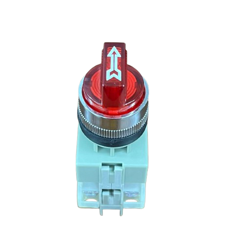Auspicious Illuminated Selector Switch 22mm Red 2 Position 3A 220V