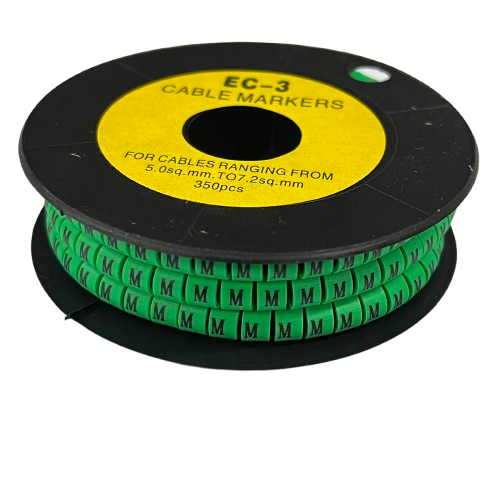 Cable (M) Marker 5.0mm to 7.2mm EC-3G 350pcs Green Wire Tagging