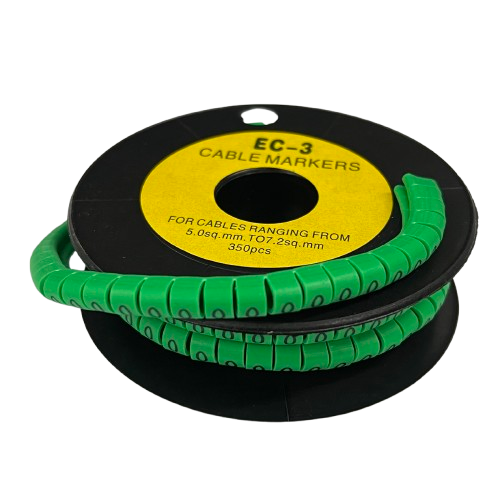 Cable (O) Marker 5.0mm to 7.2mm EC-3G 350pcs Green Wire Tagging