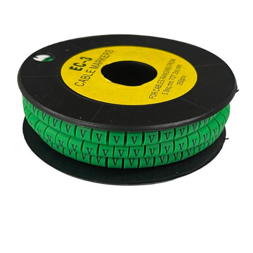 Cable (V) Marker 5.0mm to 7.2mm EC-3G 350pcs Green