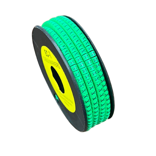 Cable (X) Marker EC-1 Green 2.6mm to 4.2mm 1000pcs 1 Roll EC-1G(X)