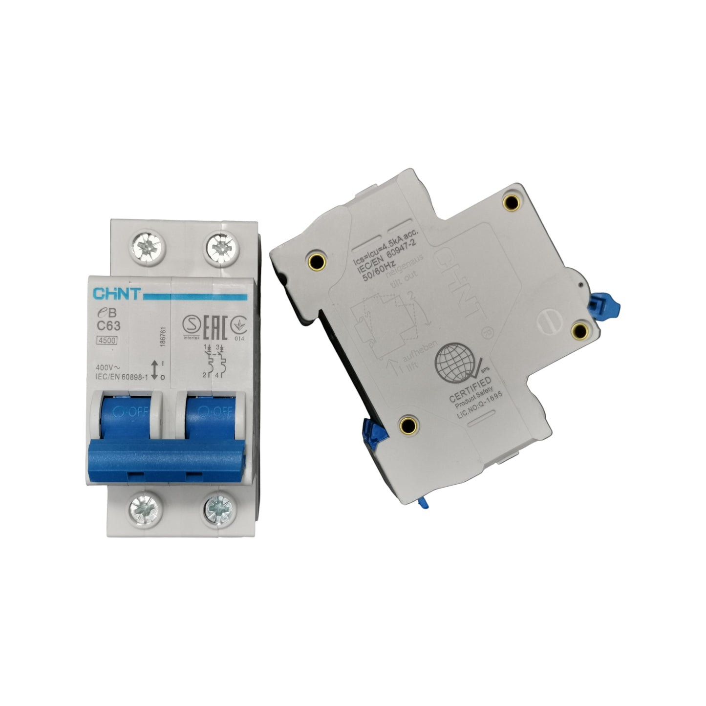 Chint 63A 2P 4.5KAIC 220V Miniature Circuit Breaker EB2PC634.5KA