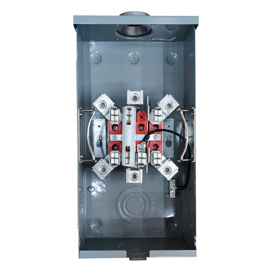 Cirtech Rectangular Meter Base 7 Jaws 1 1/2 Inch Hub, KWH Meter Base Max 200A