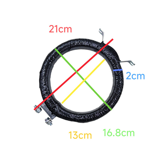 Measurement chart of a black circular object with labeled dimensions on a white background Dixsen Current Transformer MR-125 2500:5A Donut Type Electx Electrical Supply