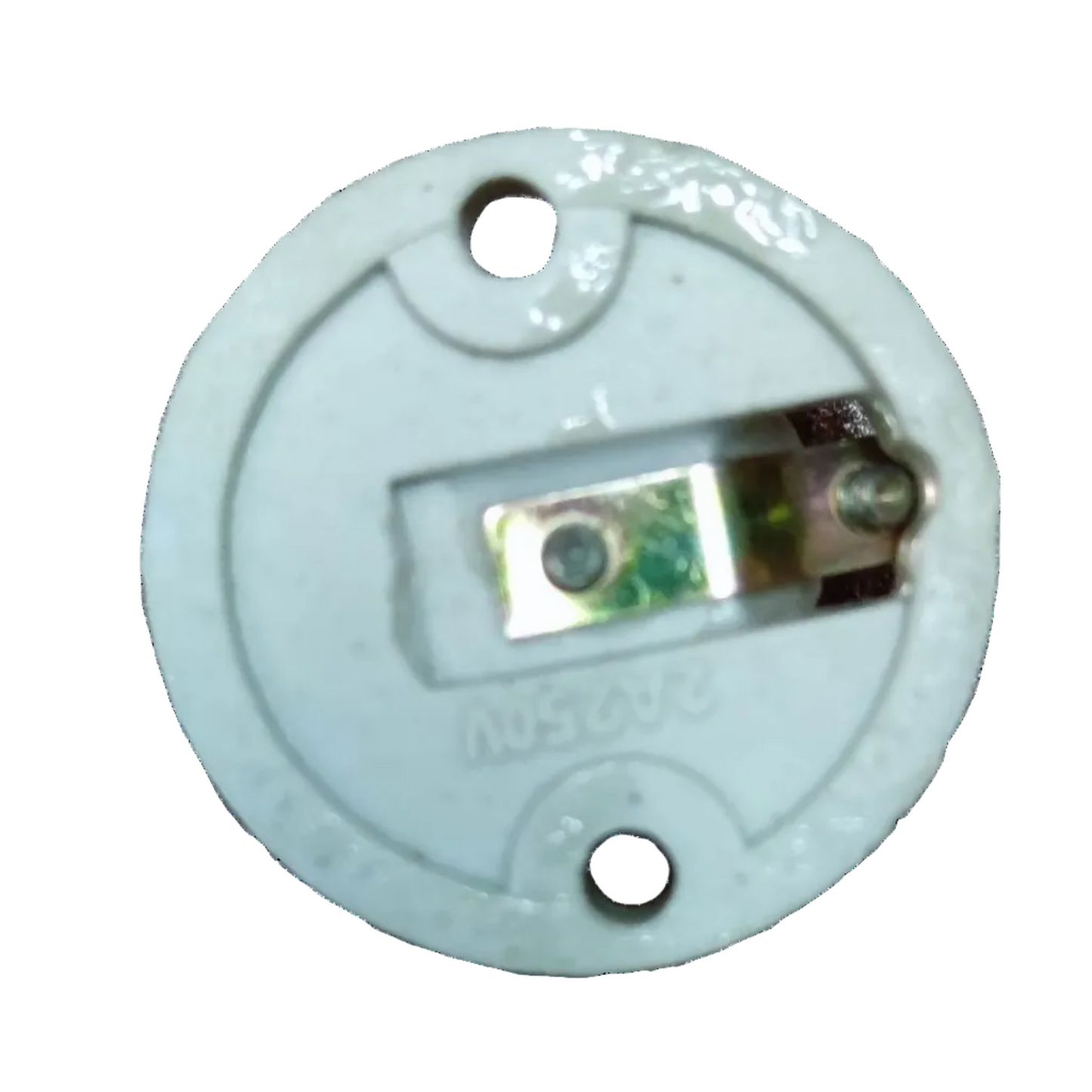 Round light blue switch or socket on a white background E14 Porcelain Socket Receptacle 2A 250V Electx Electrical SUpply