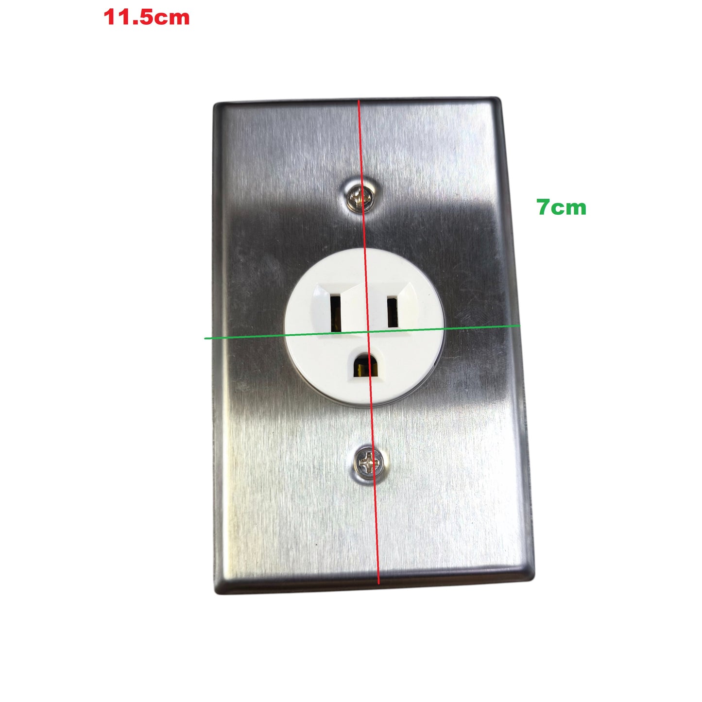 Eagle 1 Gang Flat Pin with Ground with Metal Plate Cover H1 CAT817C