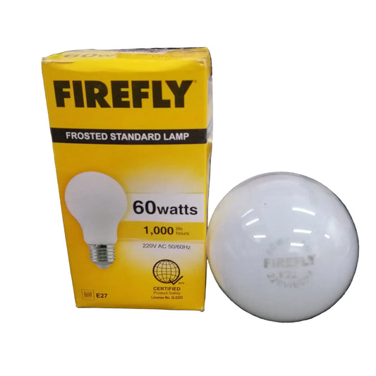 Firefly 60W Incandescent Bulb Warm White 220V E27 Frosted Standard Lamp FINS60/F