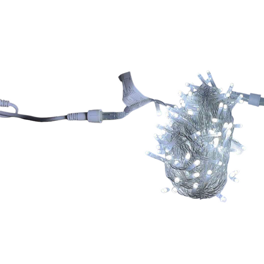 Firefly LED Christmas Light / String Light 150 LED Light Bulbs 10 Meters Steady only Daylight Transparent White Wire ( Indoor/ Outdoor use ) FXL1115044WH Electx Electrical SUpply