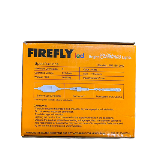 Firefly LED Christmas Light String Lights 20 Meters 300 LED Lights Bulb Color White 20W 220V Indoor or Outdoor Steady Only FXL1115044WHX2 ELectx Electrical SUpply