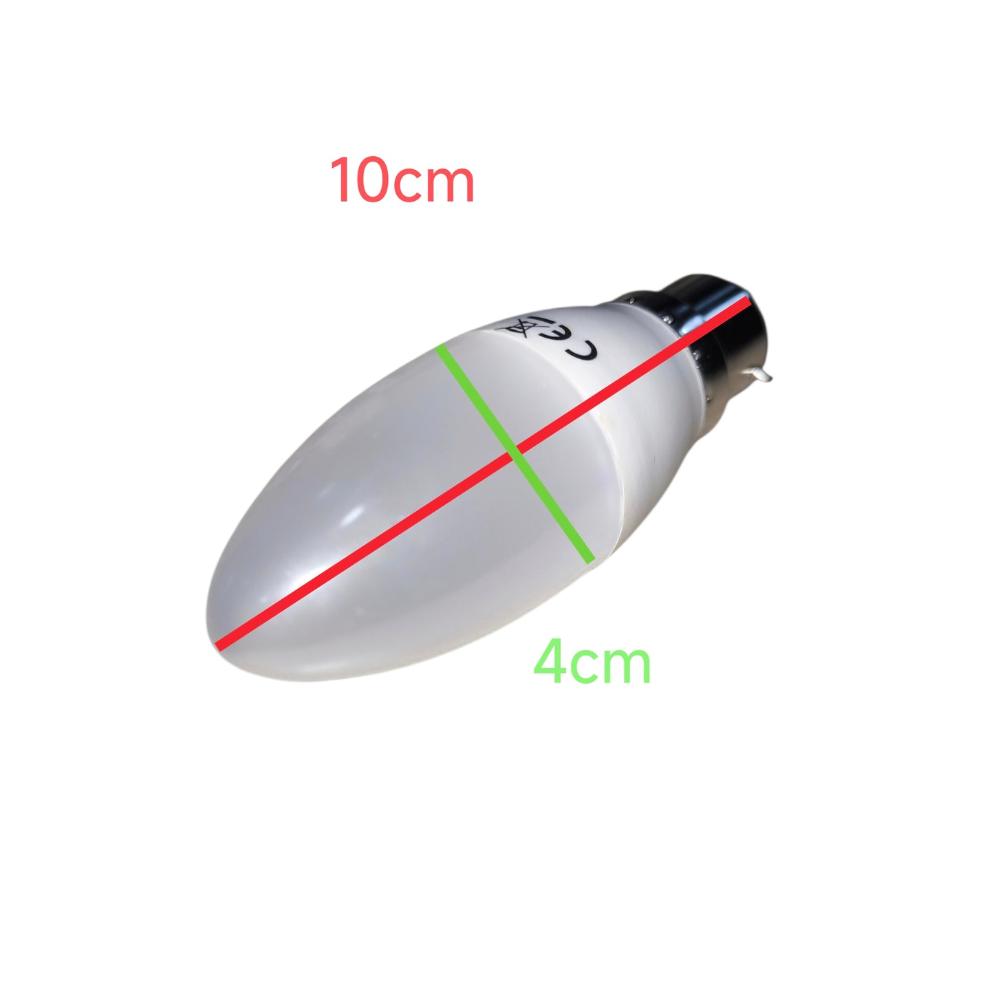 Fishing lure with measurements on a white background