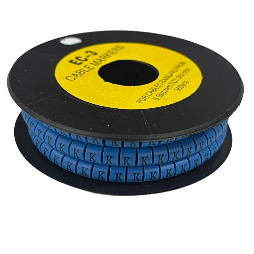 Grippes (K) Cable Marker 5.0mm to 7.2mm (350pcs) Blue EC-3B(K)