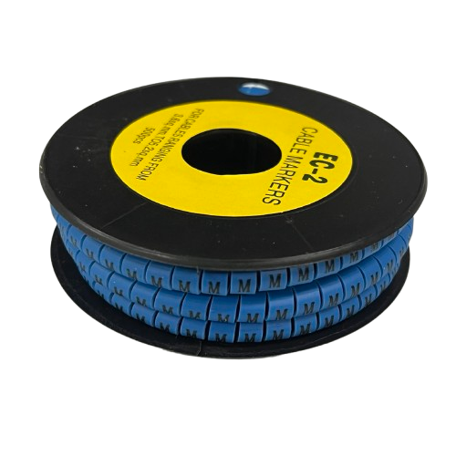 Grippes (M) Cable Marker 3.6mm to 5.2mm Color Blue 1roll 500pcs EC-2B