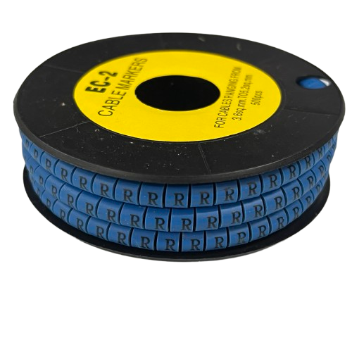 Grippes (R) Cable Marker 3.6mm to 5.2mm Color Blue 1roll 500pcs EC-2B