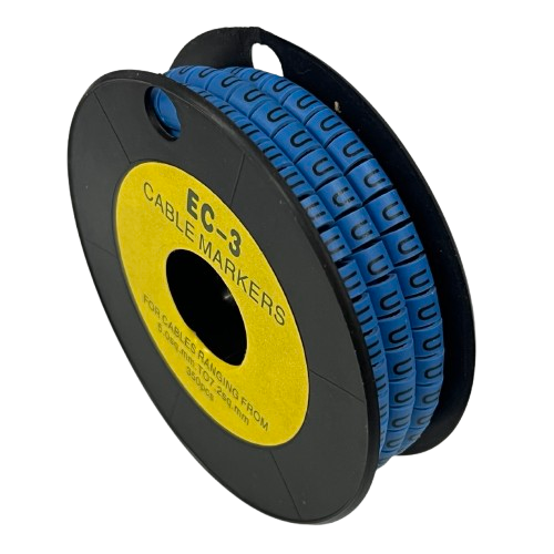 Grippes (U) Cable Marker 5.0mm to 7.2mm (350pcs) Blue EC-3B(U)