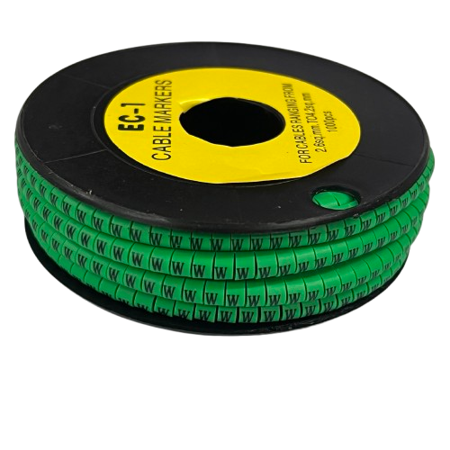 Cable (W) Marker EC-1 Green 2.6mm to 4.2mm 1000pcs 1 Roll EC-1G(W)