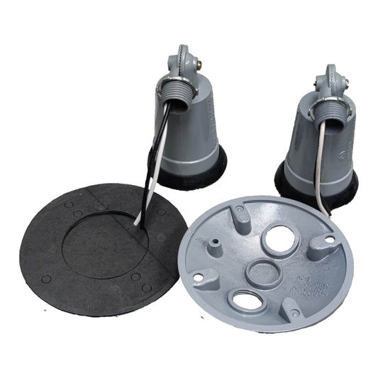 Irisram 2xE27 10A 220V Stonco Socket Outdoor Budget Wall-Light Rubber Gasket