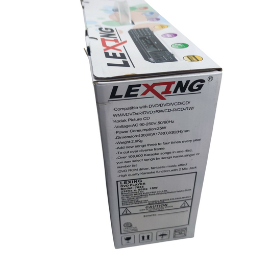 Lexing DVD Karaoke Player 220V with Remote and DVD LX-7035 or LX-8022