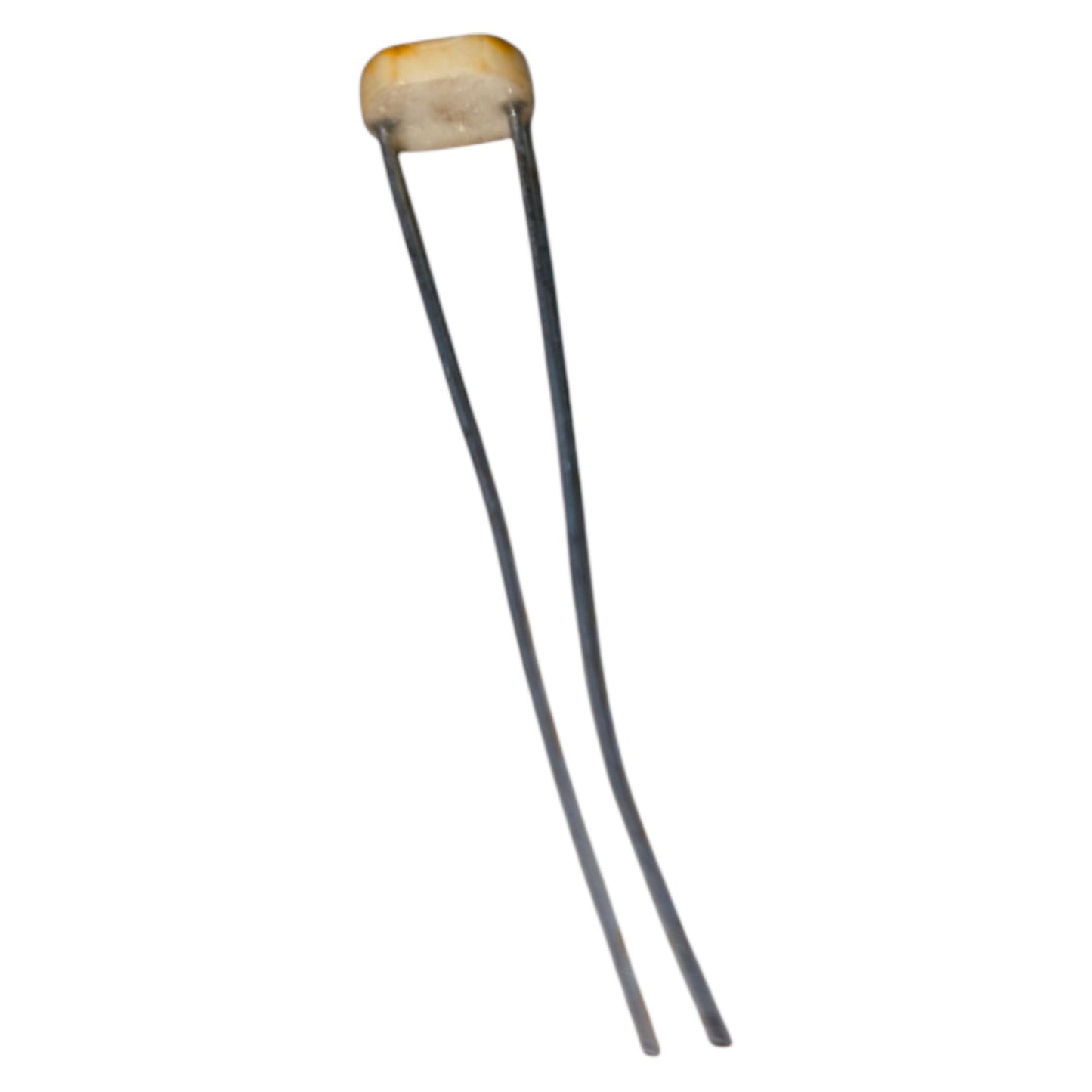 Two crutches with wooden tips on a white background