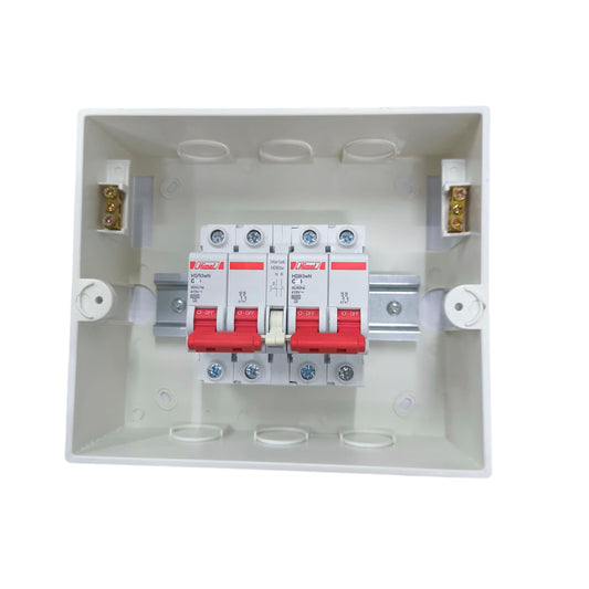 Himel MTS 50A 2 Pole 6KAIC 220V with PVC Enclosure ZY ZY5-8WAYSFT/2XHDB3WN2C50+HDB3W63HS