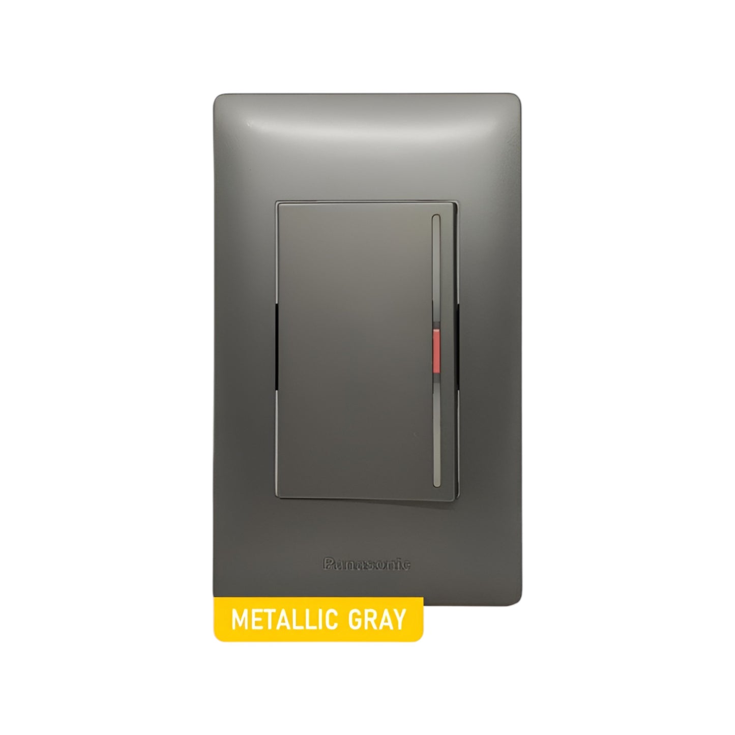 Panasonic Illuminated 1 Gang 1 Way Switch 1 Device 16A 250V Slim Art Series Metallic Gray WSAG6803MH-1/WSAG5551MH-5