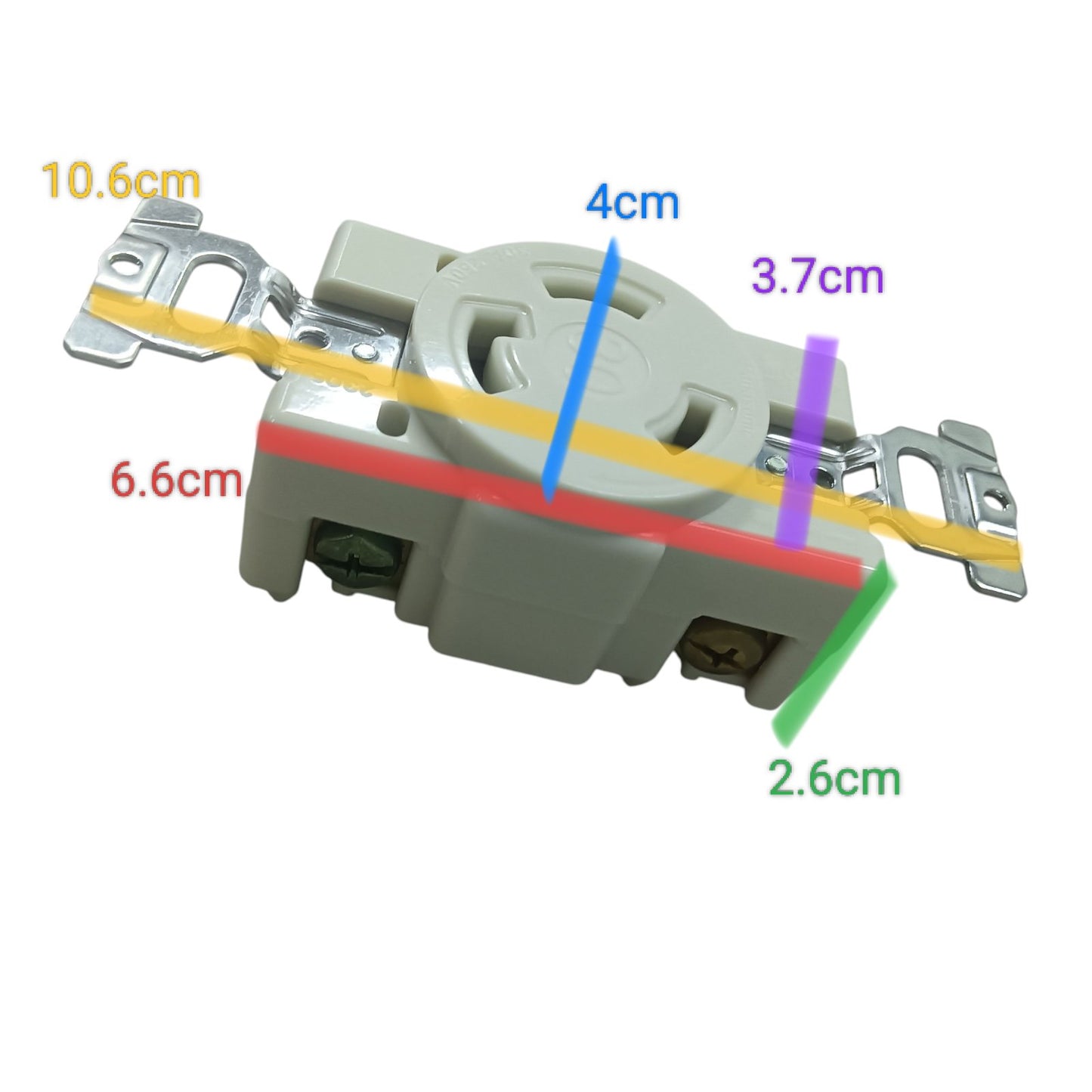 Panasonic 30A Twist Lock Outlet with Plate Cover 2P+E (3P) 250V (NEMA L6) WF2330 and WNF6254W-8