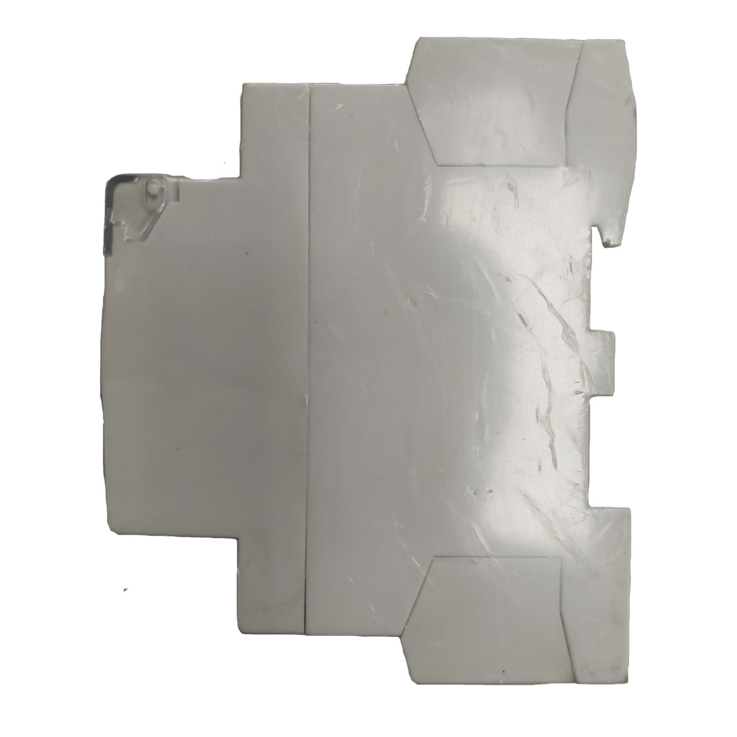 Gray metal mechanical component on a white background