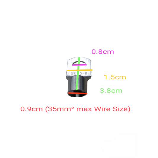 Sassin Terminal Lugs Ring Type for 30mm² Wire Size 0.8cm or 5/16 stud size SC35-8