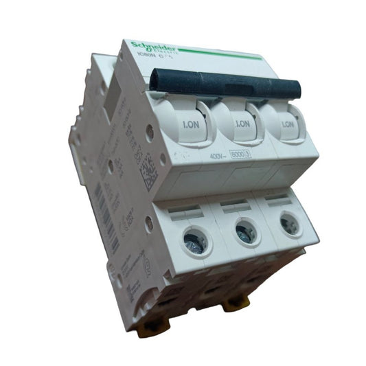 Schneider 63A 3 Pole 6KAIC 220V Miniature Circuit Breaker iC60N C63A A9F74363