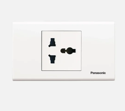 Panasonic Full Color Wide Series 1 Gang Multi Socket WEGP1041W-P