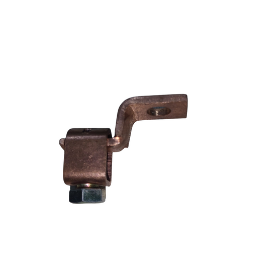 Bronze metal bracket on a white background Solderless Terminal Lugs 30mm - 60mm Wire Size Copper SA-175