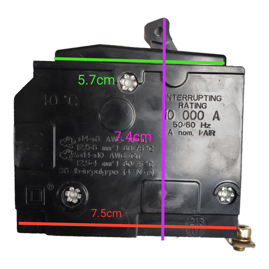 Square D 15A 2P 10KAIC 220V Bolt On Circuit Breaker SE-QOB215
