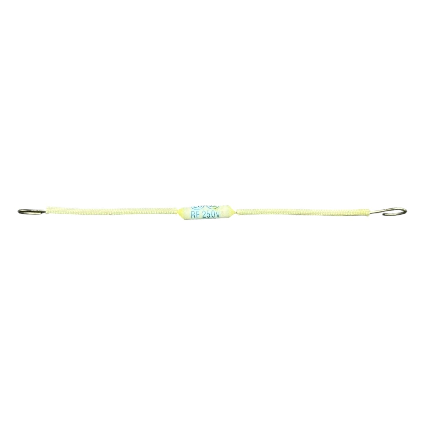 Yellow metal rod with a hook on a white background