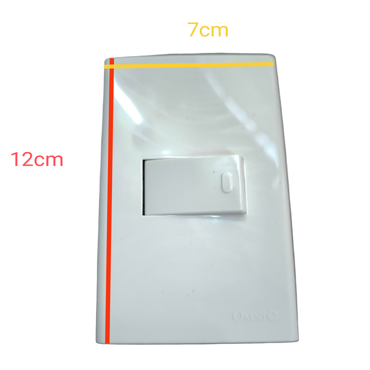 Omni 1 Gang 1 Way Switch with Plate Wide Series 16A 250V WWP-110+WWS-213