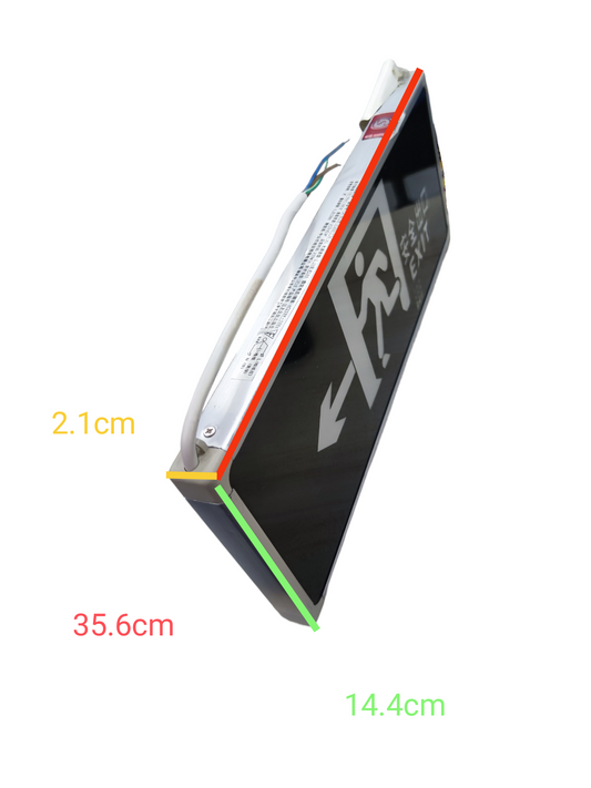 LED Exit Sign Left with Running Man Green Glass CA-BLZD-2LR0EI (D)SF