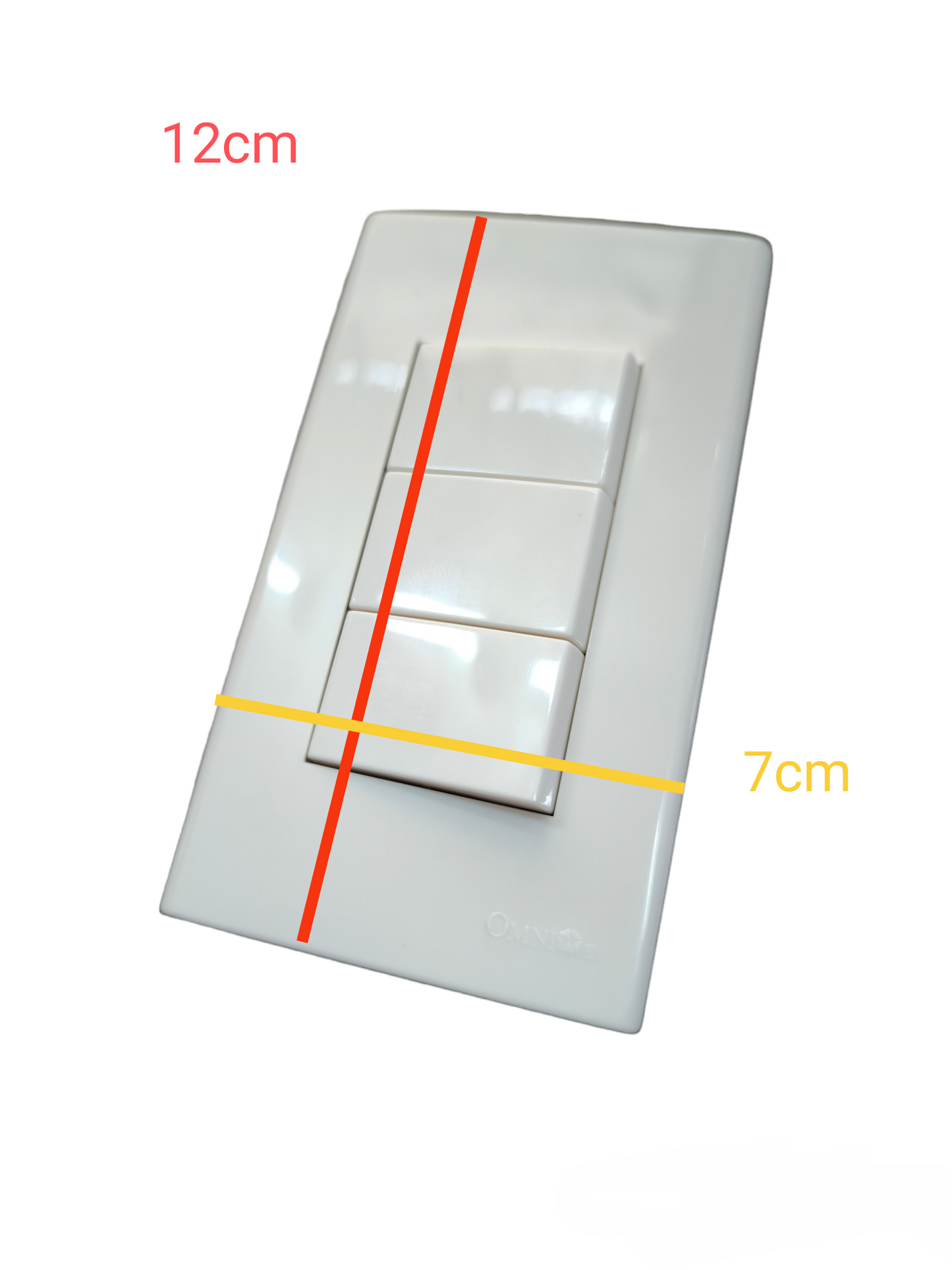 Omni 3 Gang 3 Way Switch with Plate 16A 250V WWP-113+(WWS-223x3)