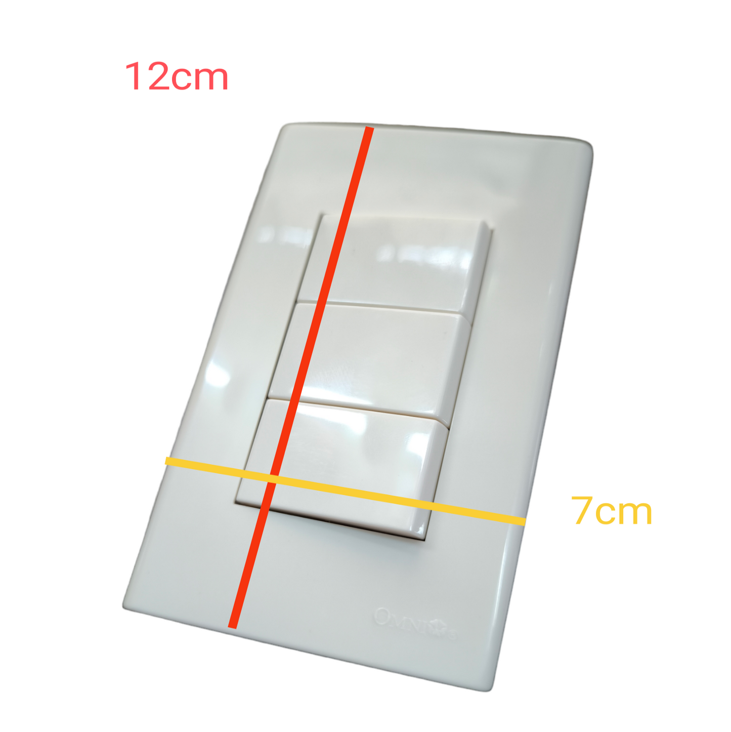 Omni 3 Gang 3 Way Switch with Plate 16A 250V WWP-113+(WWS-223x3)