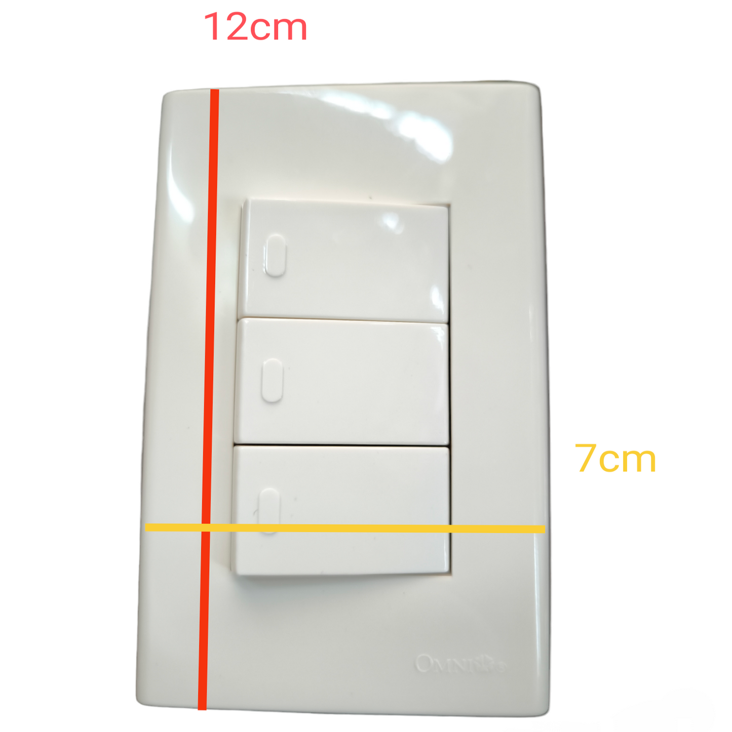 Omni 3 Gang 1 Way Switch 16A 250V WWP-113+(WWS-213x3)