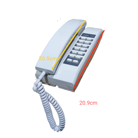 Aiphone 24 station intercom system white desk handset with numeric keypad and coiled cord