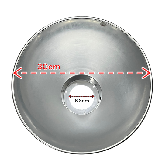 Biglite 12 inch aluminum reflector lamp cover for ceiling lights with a metallic finish