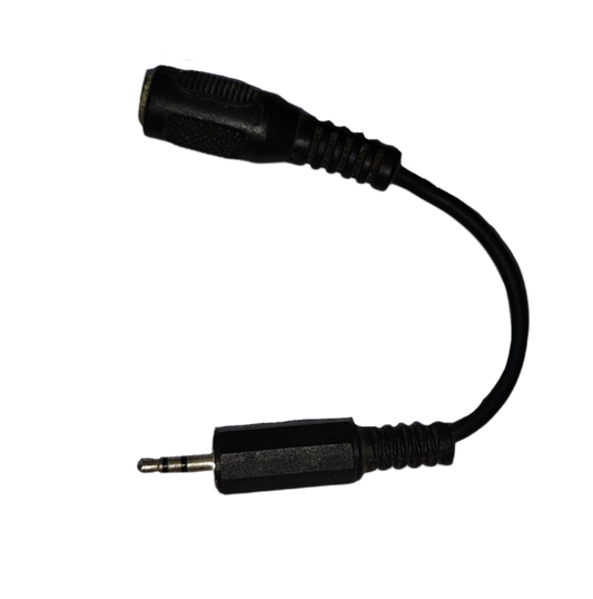 Audio Adaptor Compact Cable with a 3.5mm male and female connector for audio devices