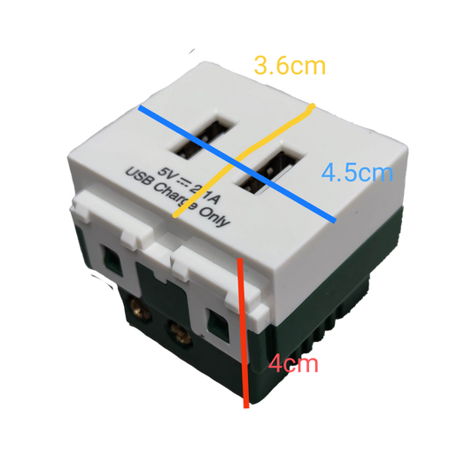Omni 2 Gang USB Charging 5V 2.1A Center Device WUSB-002