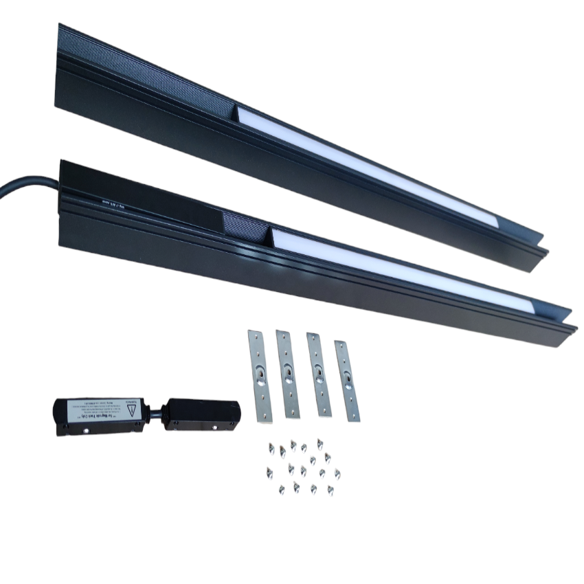 ILLUMIQ TERRA Magnetic Track Light 2 Meters 26mm with 4pcs 18W LED Foldable Grille Track Light 220V Warm White 3000K