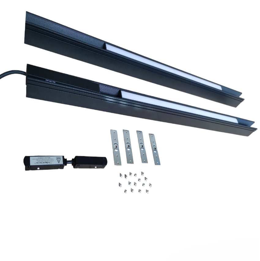 ILLUMIQ TERRA Magnetic Track Light 2 Meters 26mm with 4pcs 18W LED Foldable Grille Track Light 220V Warm White 3000K