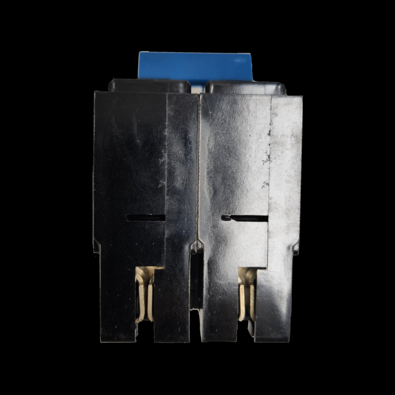 Taiyou 100A 2 Pole 220V Circuit Breaker Plug-in with black casing and metal terminals