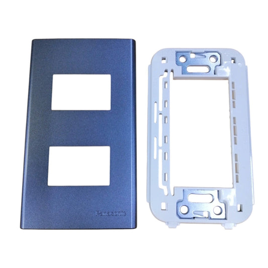 Panasonic Wide Series 2Gang Plate Cover Metallic Gray WEG6802MH-1